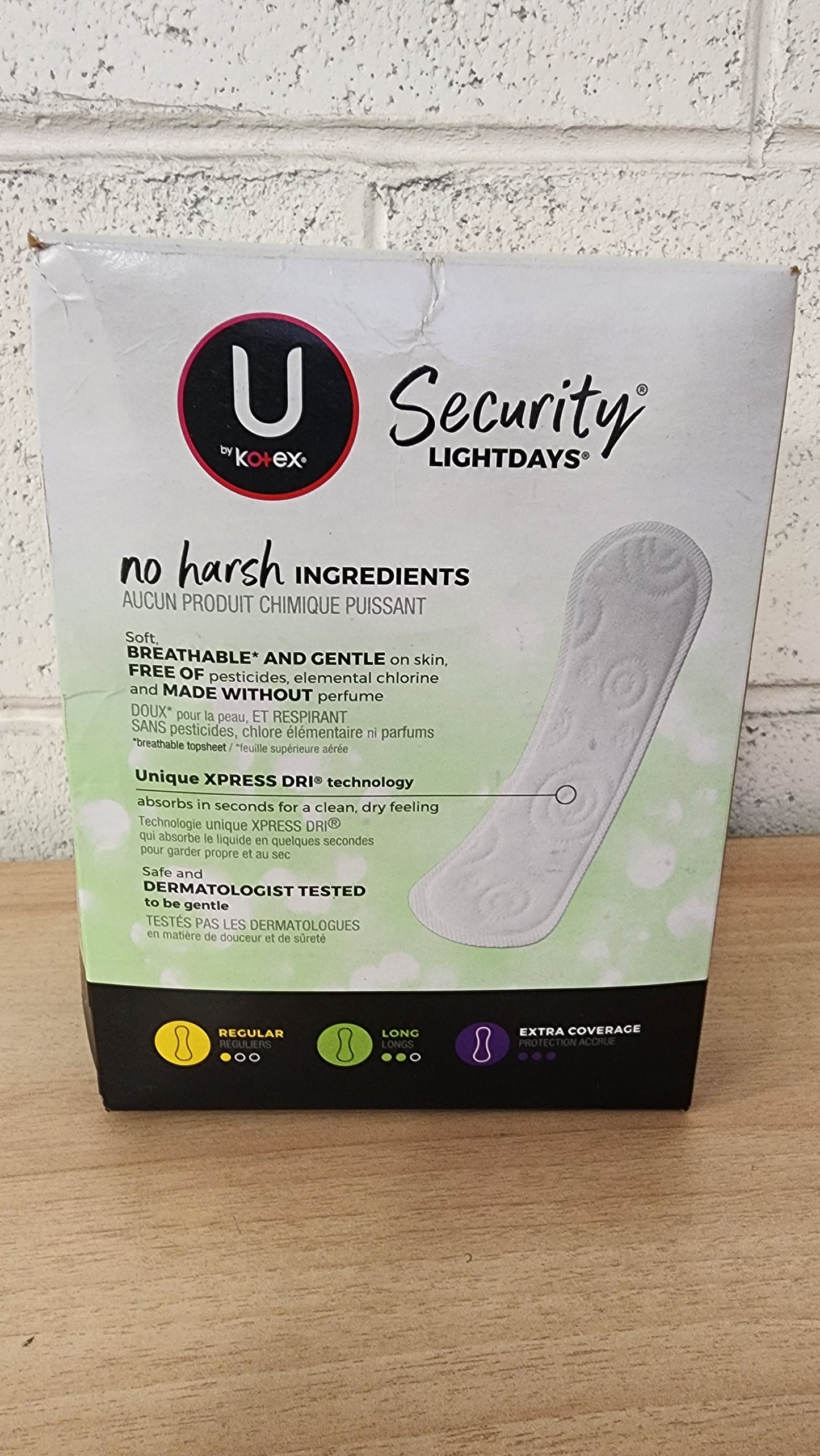 U by Kotex Clean & Secure Panty Liners