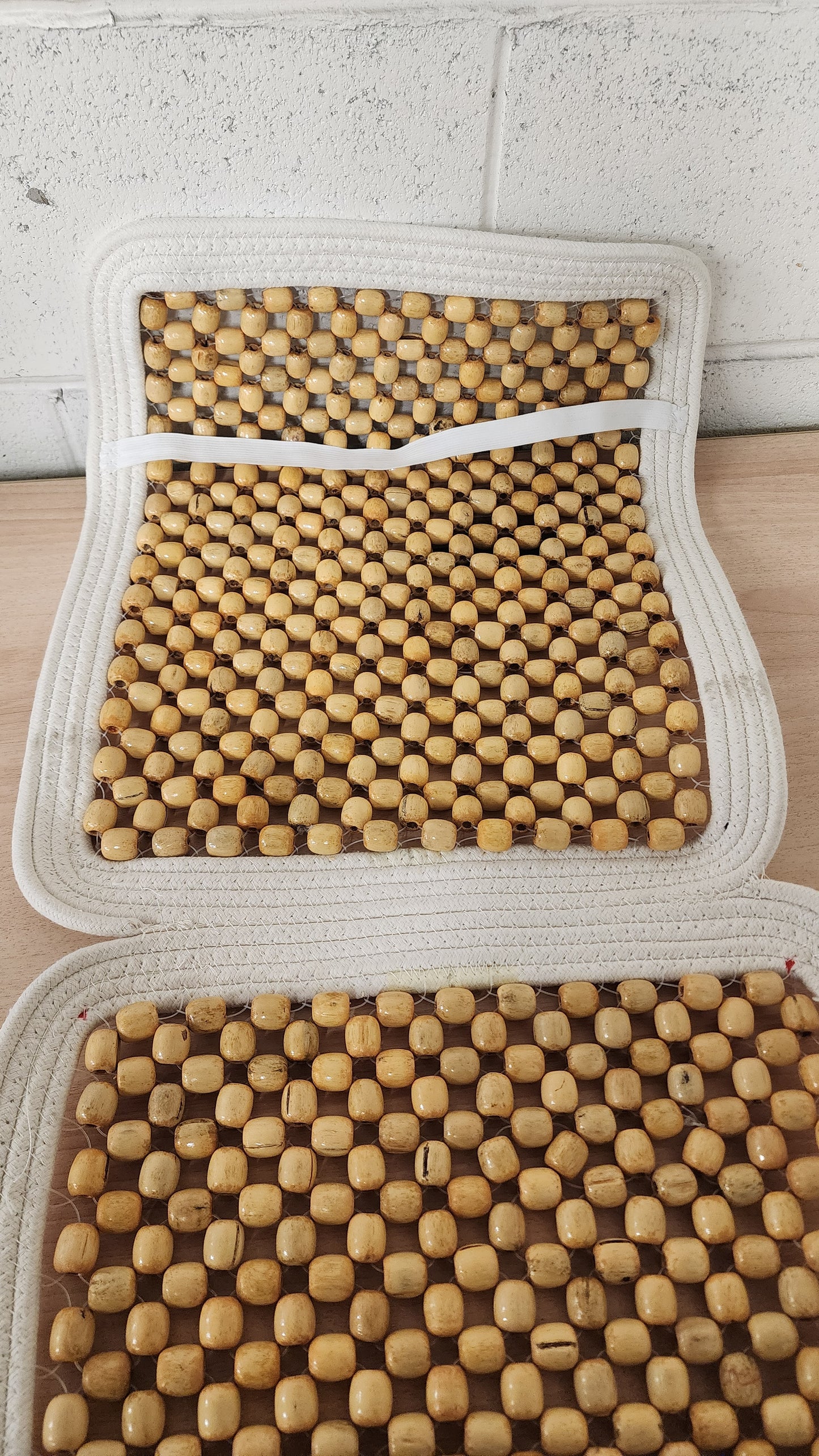 Natrual Wood Beaded Seat Cushion