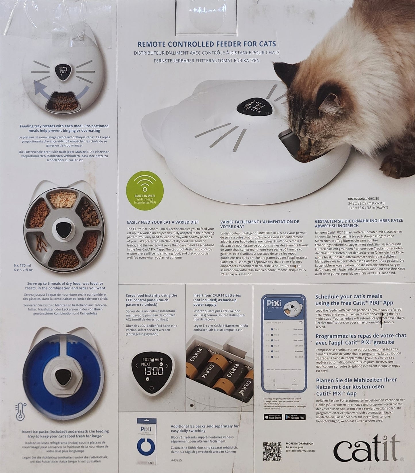 Catit PIXI Smart 6-Meal Feeder