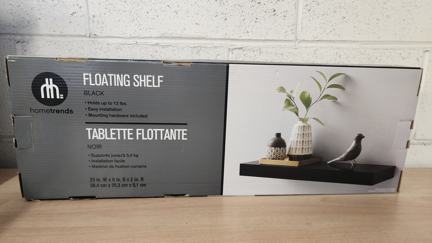 BLACK FLOATING SHELF