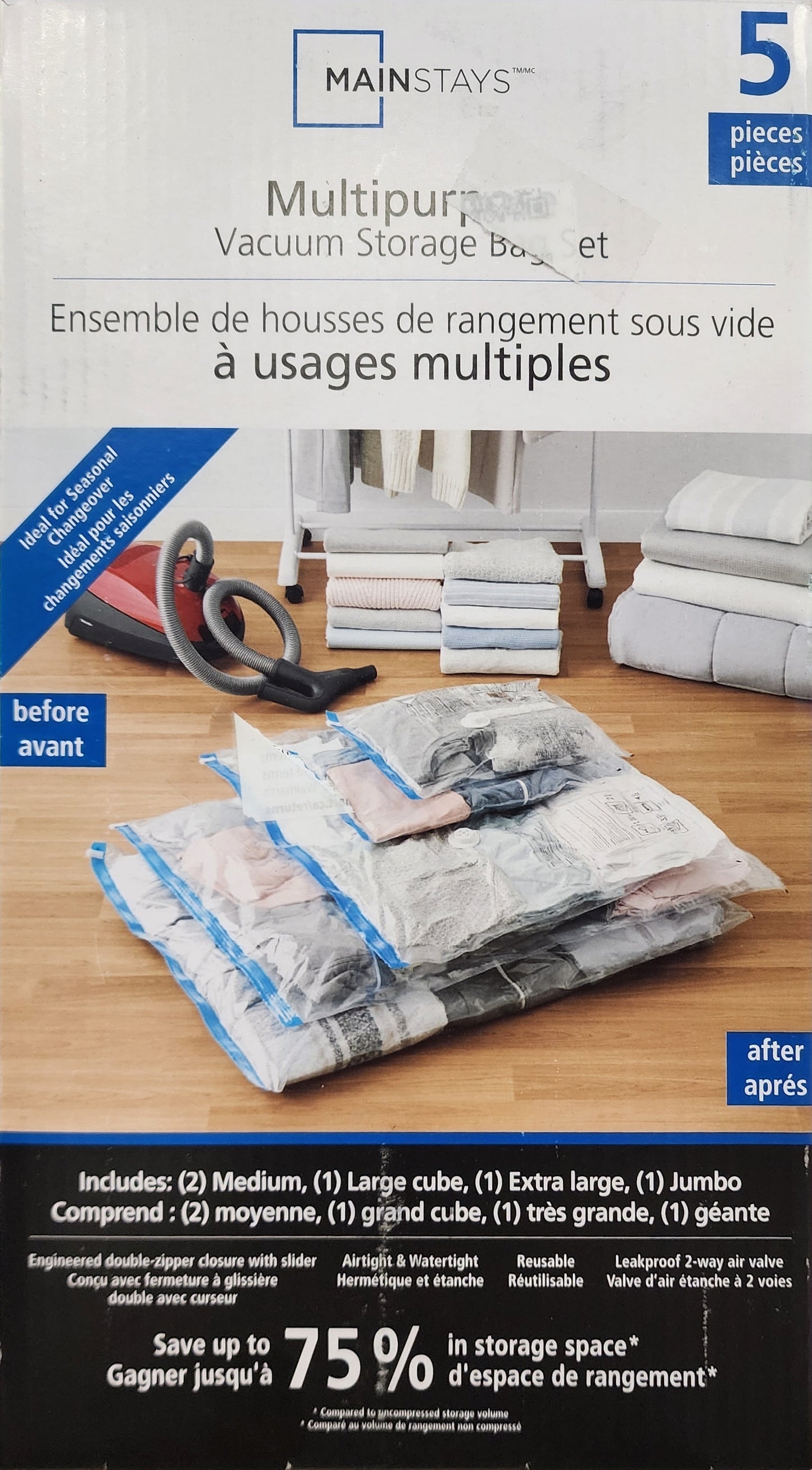 Multipurpose Vacuum Storage Bag Set