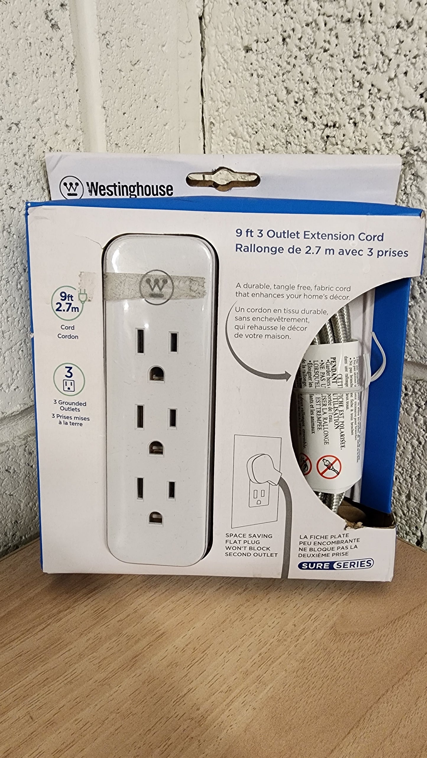 Westinghouse Low-Profile Fabric Extension Cord