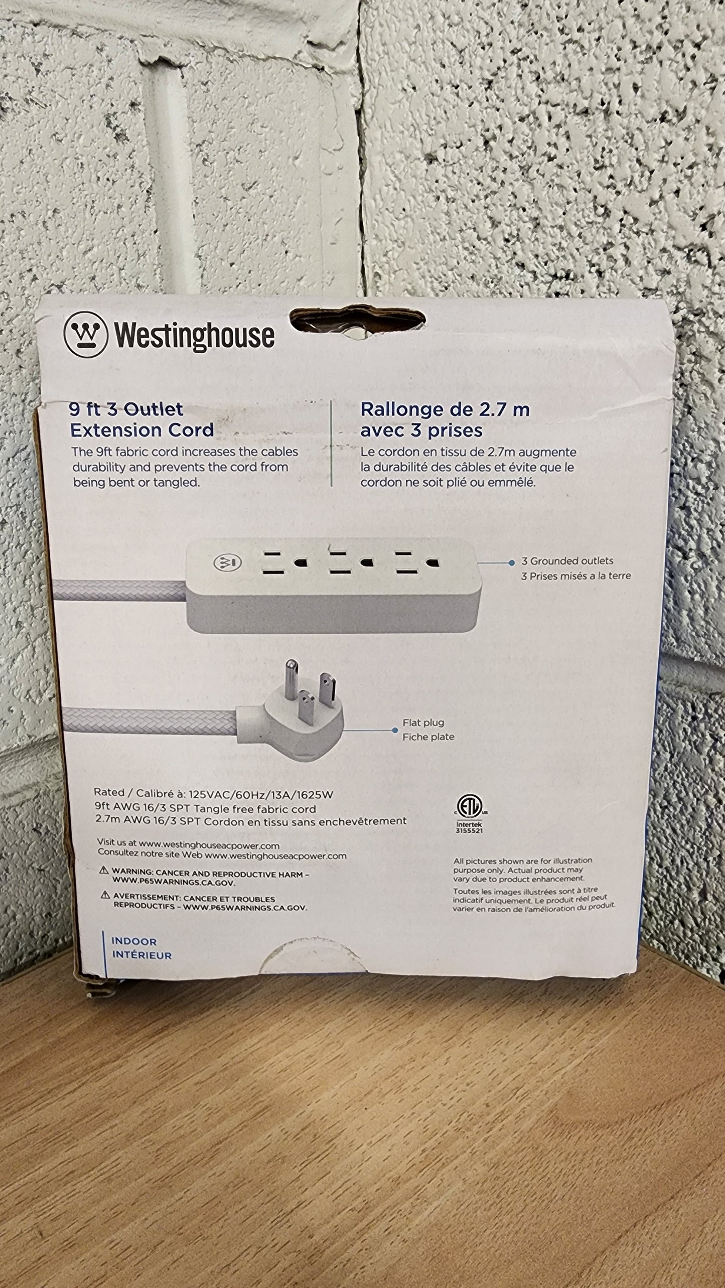 Westinghouse Low-Profile Fabric Extension Cord