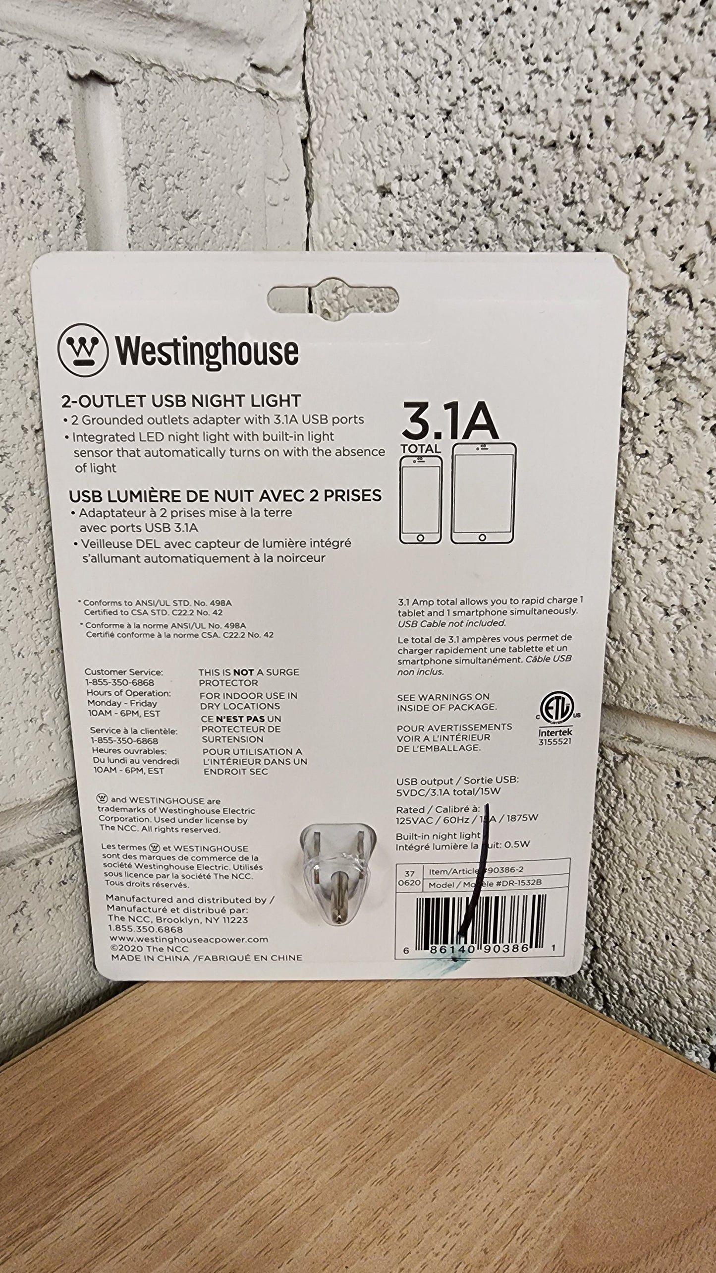 Westinghouse 2 Outlet Usb Nightlight