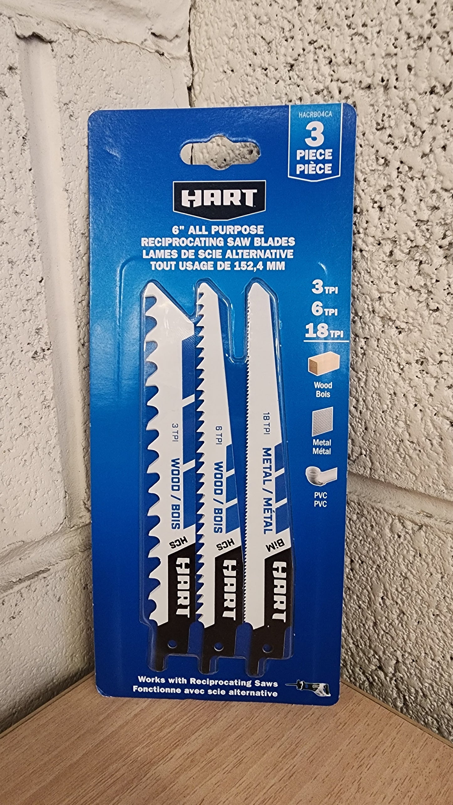 HART 3-PIECE RECIPROCATING SAW BLADE SET