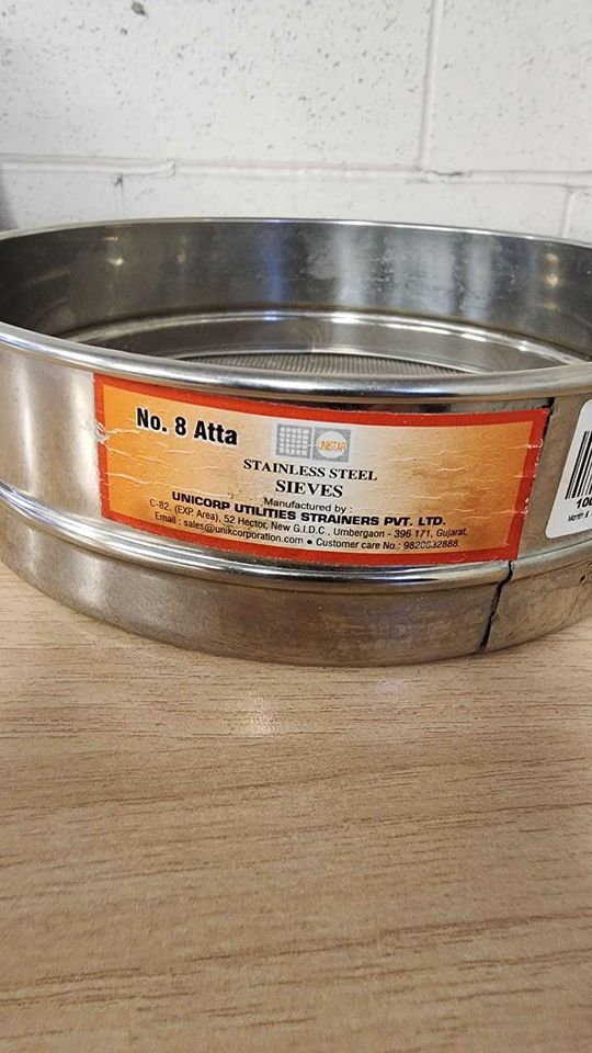 No.8 Atta Stainless Steel Sieves