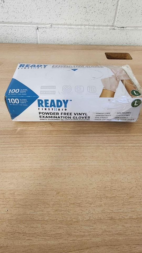 Ready First Aid Powder Free Vinyl Gloves