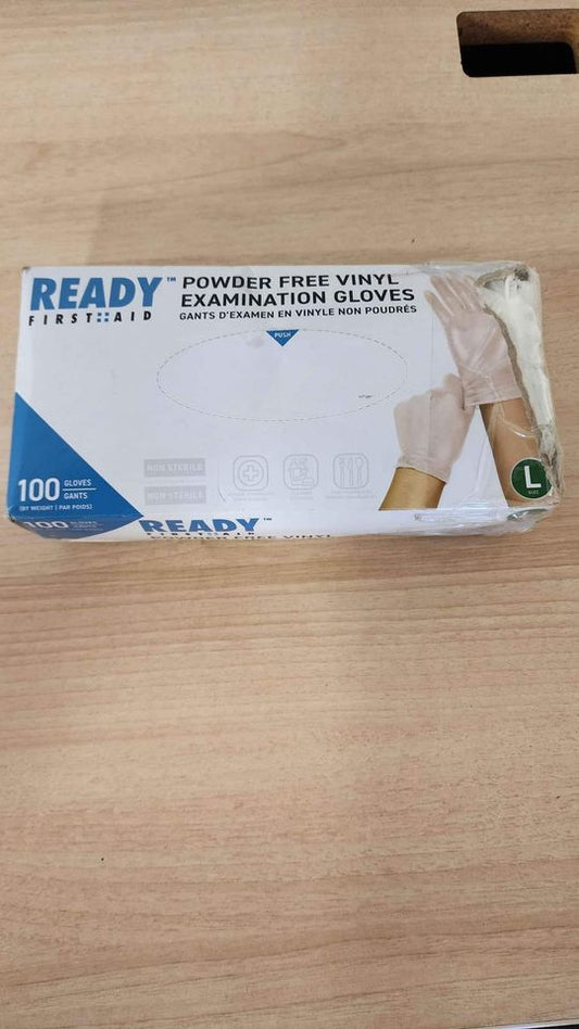 Ready First Aid Powder Free Vinyl Gloves