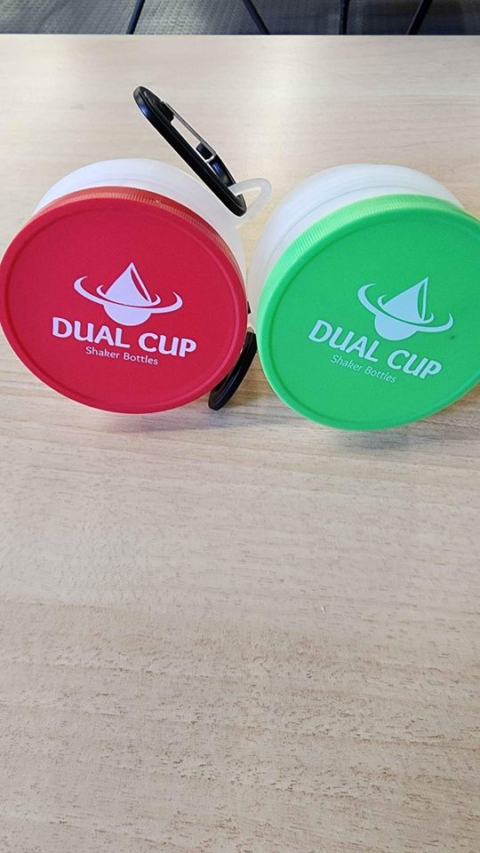 Dual Cup Shaker Bottle