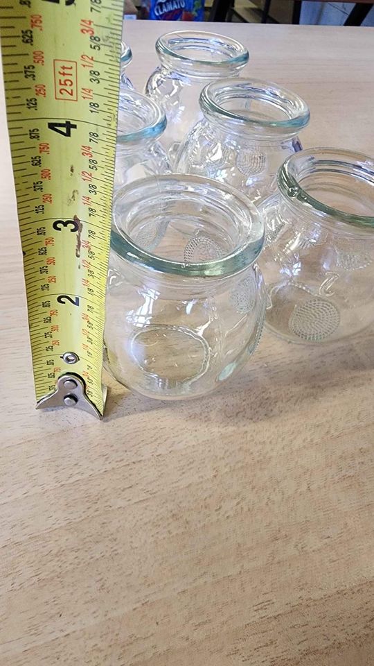 6 Small Glass Jars