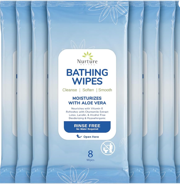 No Rinse Bathing Wipes