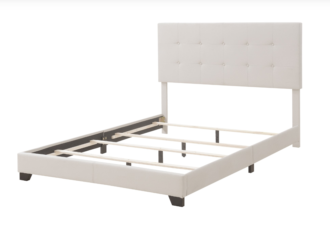 Biscuit Tufted Upholstered King Bed