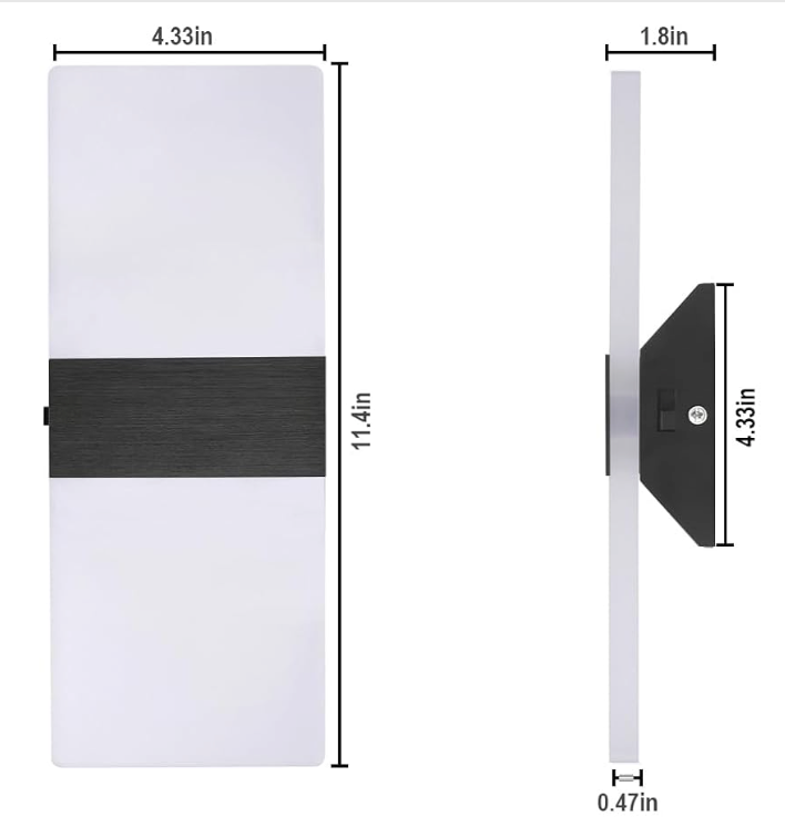 TRLIFE Dimmable LED Wall Sconces