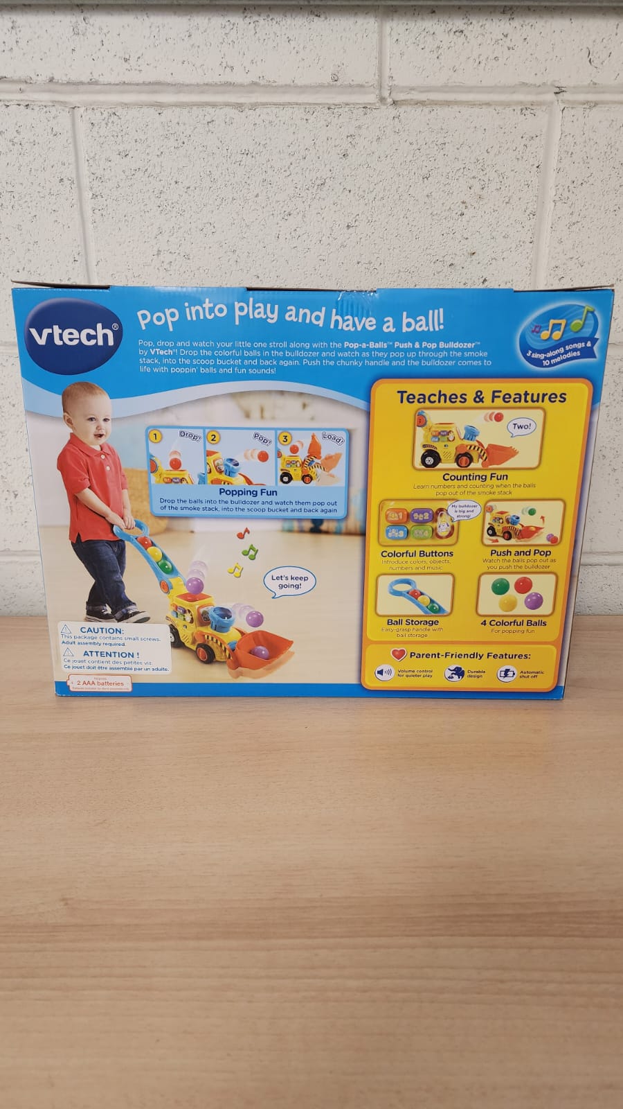 VTech Pop-a-Balls Push & Pop Bulldozer - English Version