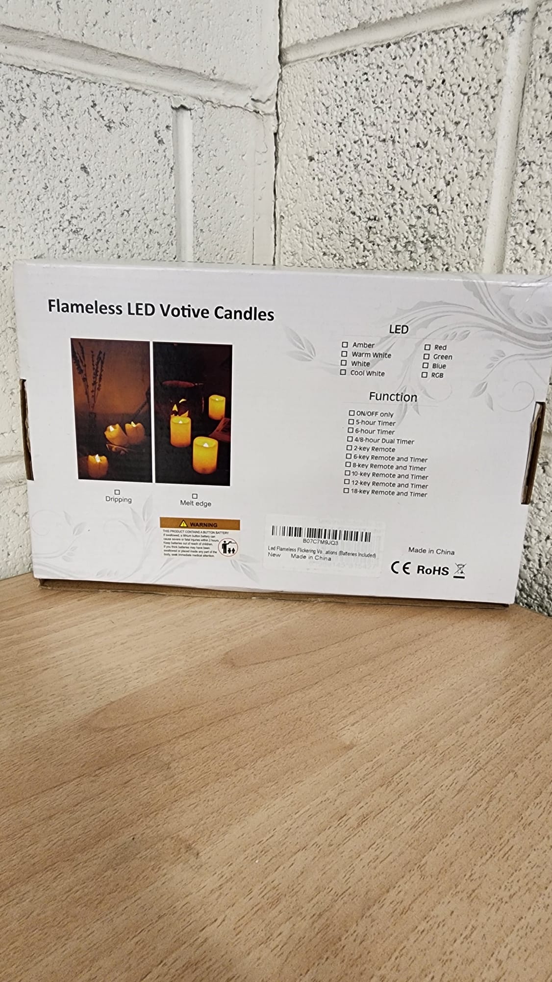 Flameless Flickering Votive Tea Lights Candles